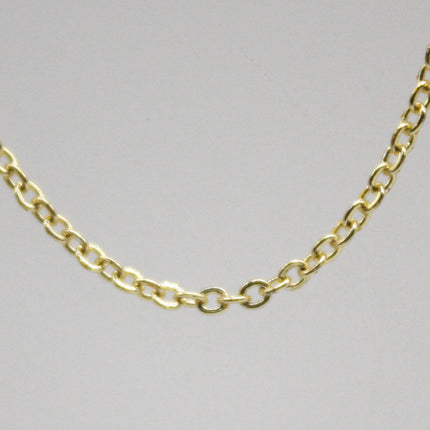 3 feet TARNISH Resistant Tarnish FREE Anti Tarnished - 18K Gold Plated Micro Flat Chain - 2mm 2x1.4mm SOLDER - little Small Soldered AT214F