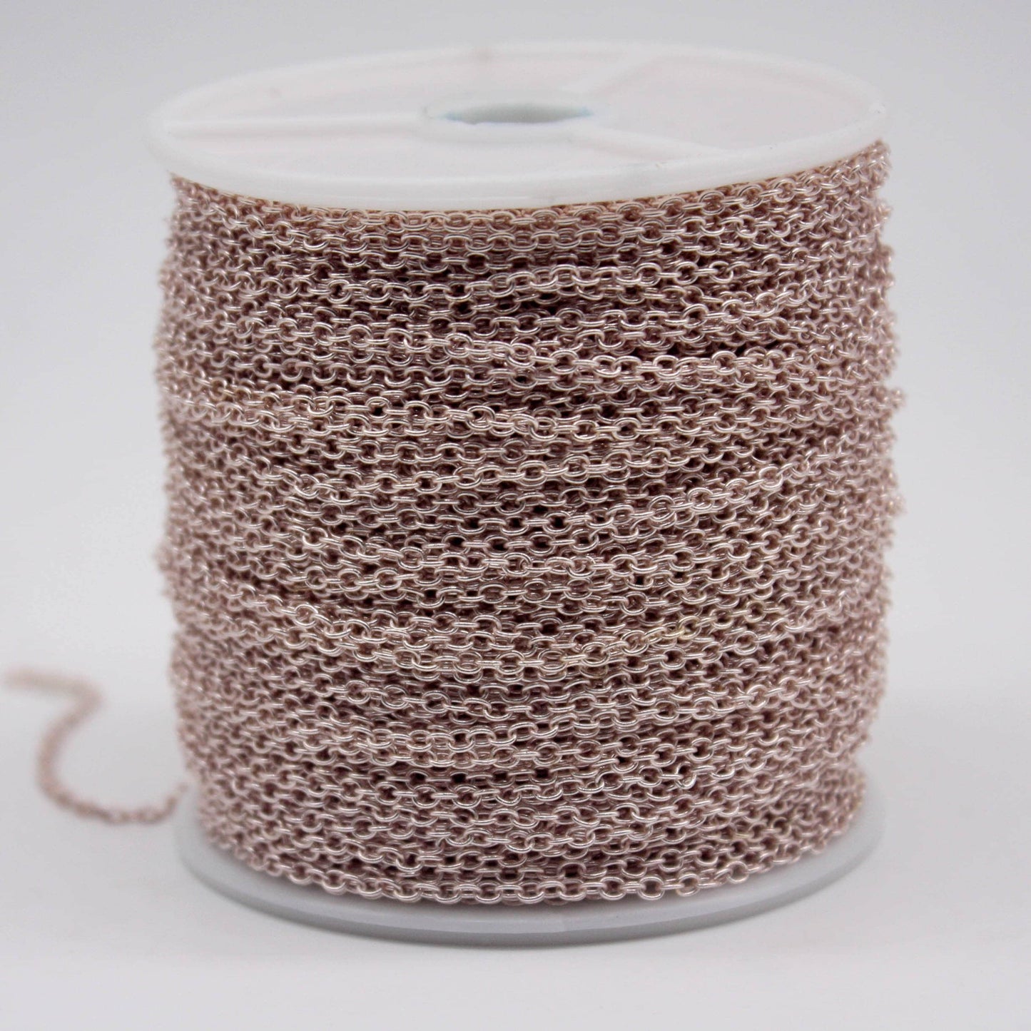 300 feet TARNISH Resistant Tarnish FREE Anti Tarnished - Rose Gold Plated Cable Chain - 2x2.5mm SOLDER - little Small Soldered AT225