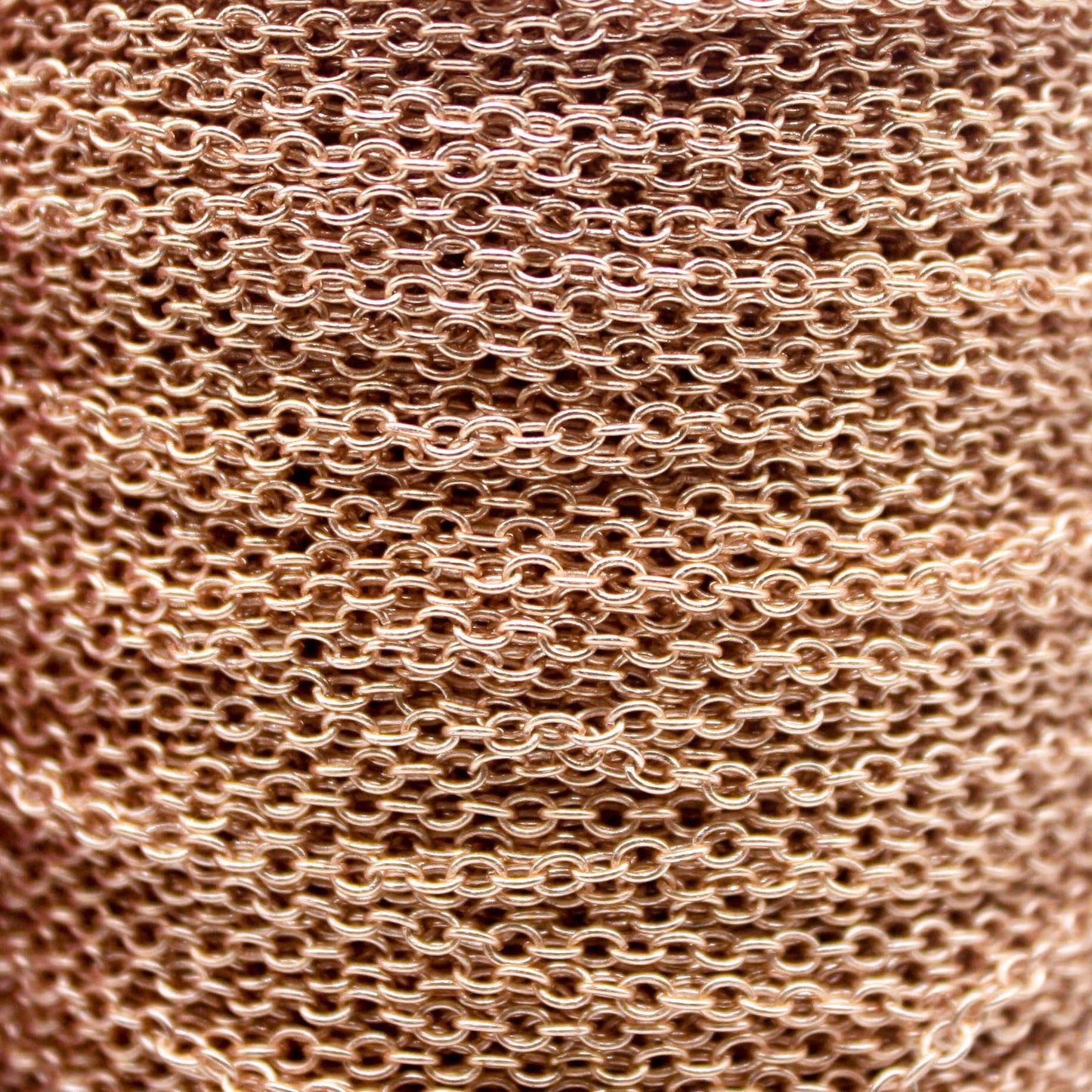 100 feet TARNISH Resistant Tarnish FREE Anti Tarnished - Champagne Gold Plated Cable Chain - 2x2.5mm SOLDER - Small Soldered AT225