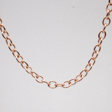 3 feet TARNISH Resistant Tarnish FREE Anti Tarnished - Champagne Gold Plated Cable Chain - 2x2.5mm SOLDER - Small Soldered AT225