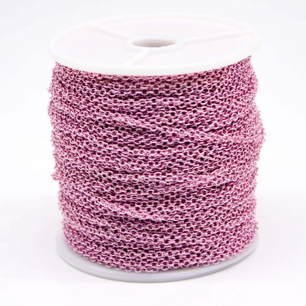 10 feet TARNISH Resistant Tarnish FREE Anti Tarnished - Bright Copper Plated Cable Chain - 2x2.5mm SOLDER - Small Soldered AT225