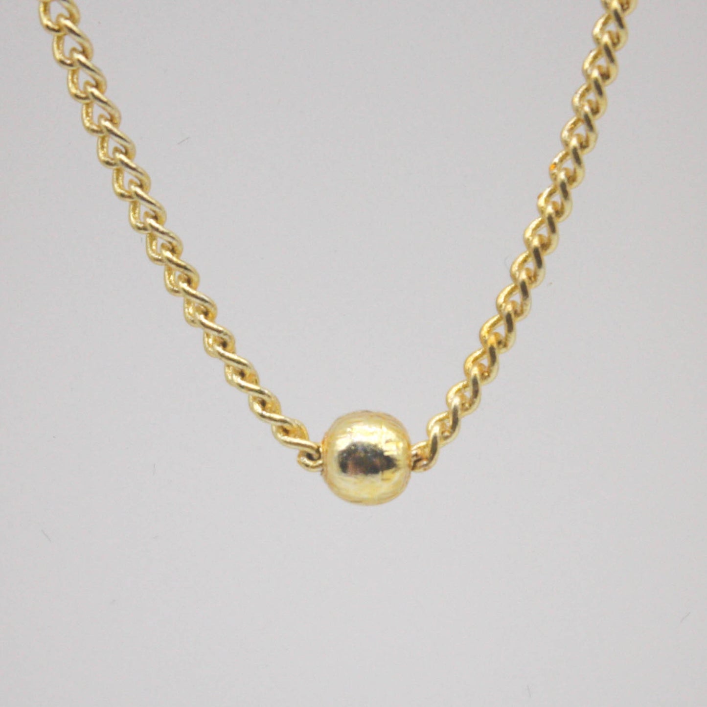 300 Ft Non Tarnished Satellite Curb Chain 18K Gold Plated  - 1.6mm Curb 3.5mm Large Beads - Anti Tarnish Free Chain - AT1.6SATBB