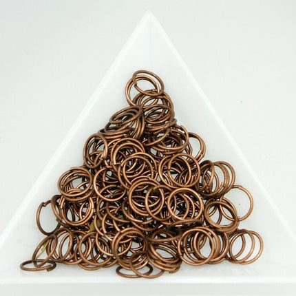 100 pcs of Antique Copper 8mm Jumpring 21ga 21 gauge - open jump ring 7x8mm