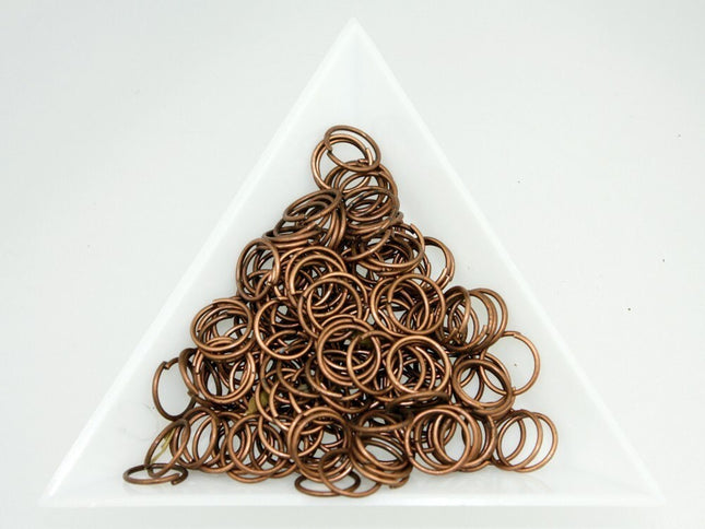 100 pcs of Antique Copper 8mm Jumpring 21ga 21 gauge - open jump ring 7x8mm