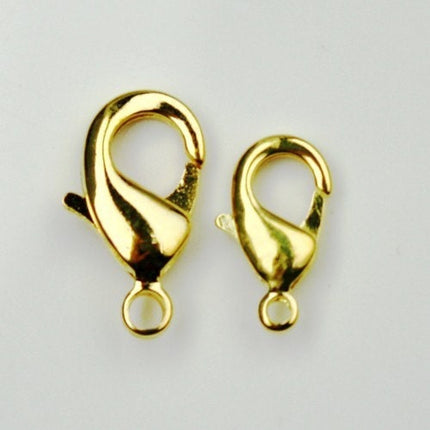 20 pcs of Gold Tone Plated BIG lobster claw brass clasp 16x9mm - LOB16