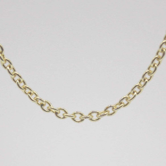 300 feet TARNISH Resistant Tarnish FREE Anti Tarnished 18K Gold Plated Dainty Chain - 1.6x1.4mm SOLDER - Oval Soldered - AT1614S