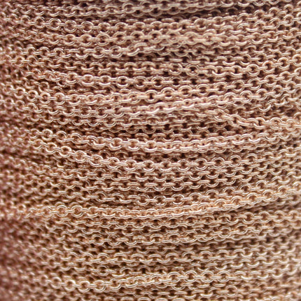 100 feet TARNISH Resistant Tarnish FREE Anti Tarnished Champagne Gold Plated Dainty Chain - 1.6x1.4mm SOLDER - Soldered - AT1614S