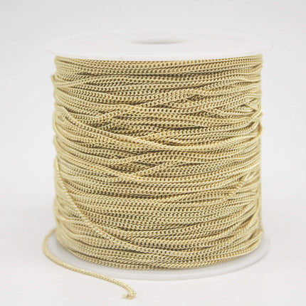 300 Ft Non TARNISH Curb Chain -  18K Gold Plated Micro Tiny Small Curb Chain - 1.3mm SOLDER - Anti Tarnish Free Resistant Chain - AT1.3S