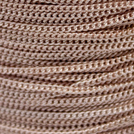 100 Ft Non TARNISH Curb Chain -  Rose Gold Plated Micro Tiny Small Curb Chain - 1.3mm SOLDER - Anti Tarnish Free Resistant Chain - AT1.3S