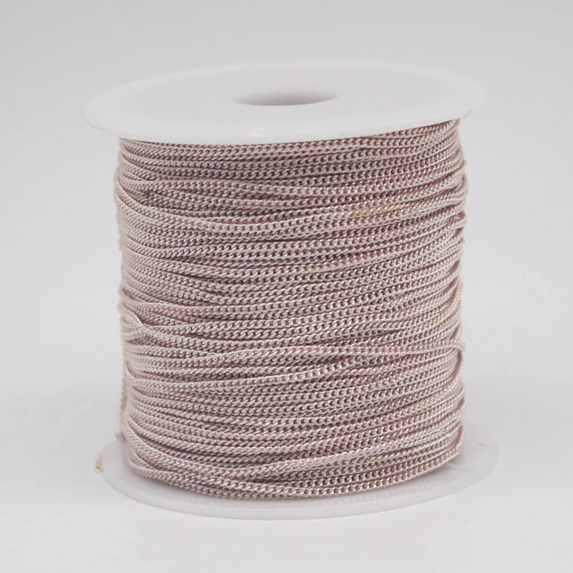 100 Ft Non TARNISH Curb Chain -  Rose Gold Plated Micro Tiny Small Curb Chain - 1.3mm SOLDER - Anti Tarnish Free Resistant Chain - AT1.3S