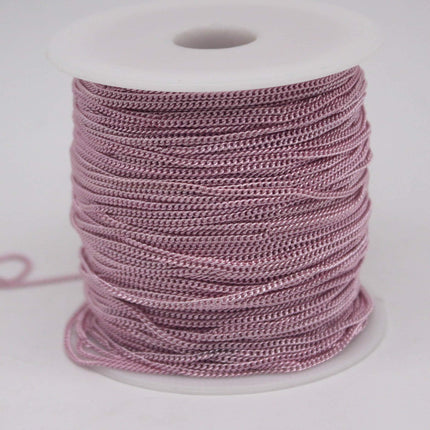 100 Ft Non TARNISH Curb Chain -  Pink Copper Plated Micro Tiny Small Curb Chain - 1.3mm SOLDER - Anti Tarnish Free Resistant Chain - AT1.3S