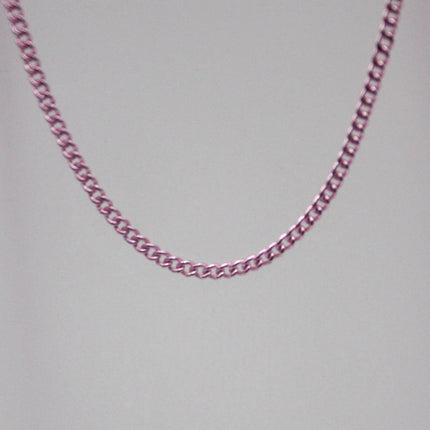 3 Ft Non TARNISH Curb Chain -  Pink Copper Plated Micro Tiny Small Curb Chain - 1.3mm SOLDER - Anti Tarnish Free Resistant Chain - AT1.3S