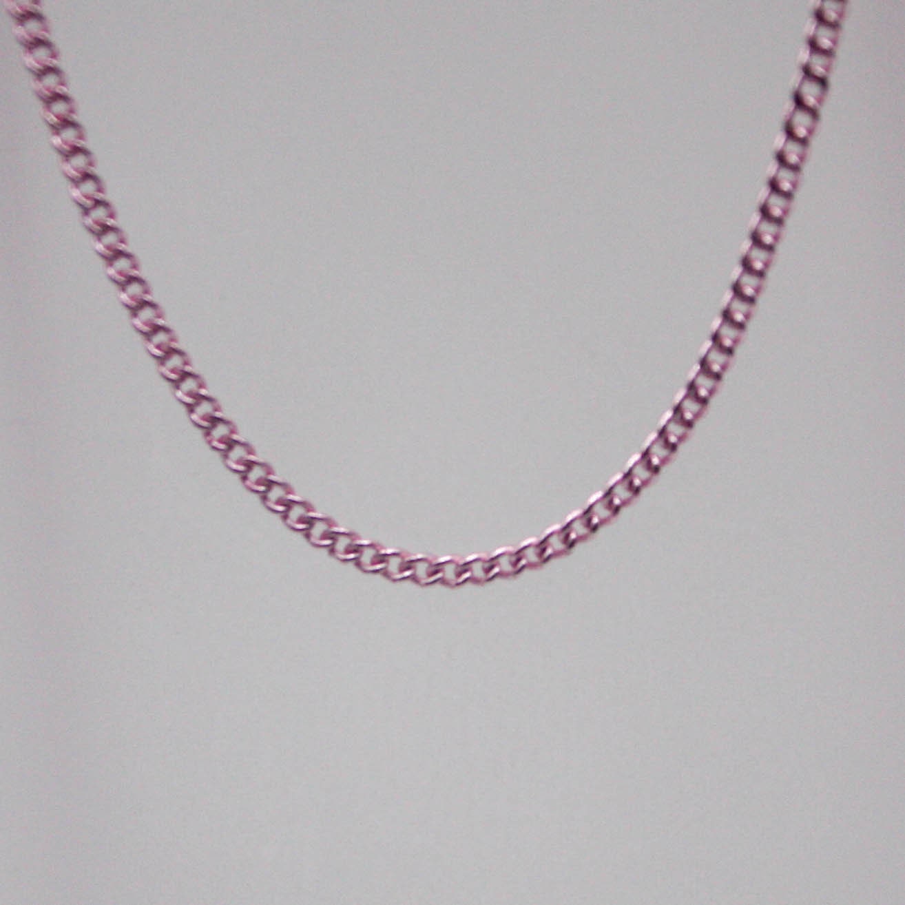 32 Ft Non TARNISH Curb Chain -  Pink Copper Plated Micro Tiny Small Curb Chain - 1.3mm SOLDER - Anti Tarnish Free Resistant Chain - AT1.3S