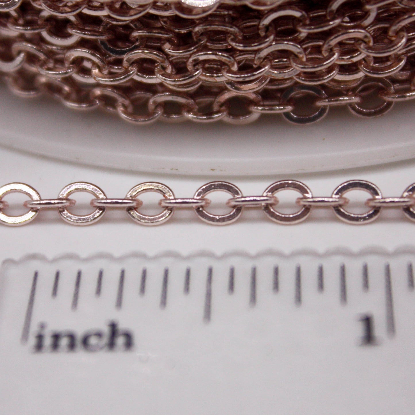 100 Ft Non Tarnish Big Chunky Flat Chain - Rose Gold Plated Flat Cable Chain Sturdy SOLDERED Heavy Chain 4X5mm 22Gauge 22G - AT45F