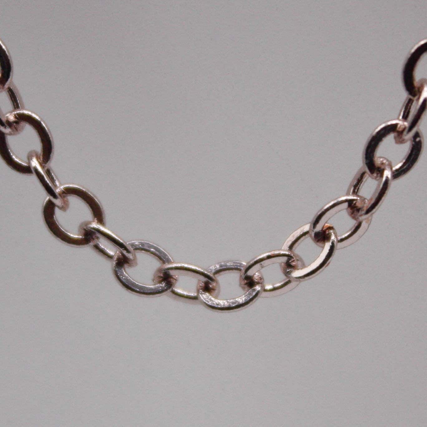 3 Ft Non Tarnish Big Chunky Flat Chain - Rose Gold Plated Flat Cable Chain Sturdy SOLDERED Heavy Chain 4X5mm 22Gauge 22G - AT45F