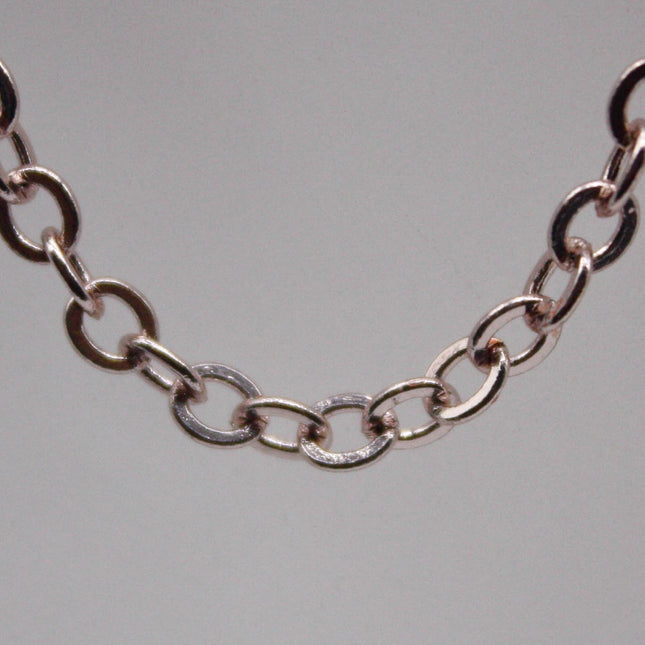 100 Ft Non Tarnish Big Chunky Flat Chain - Rose Gold Plated Flat Cable Chain Sturdy SOLDERED Heavy Chain 4X5mm 22Gauge 22G - AT45F