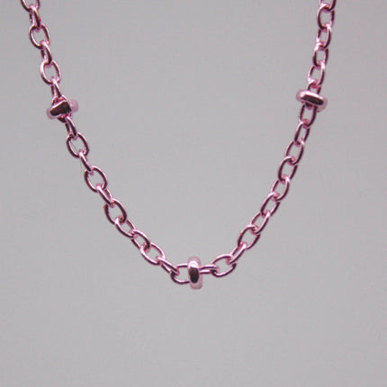 32 feet TARNISH Resistant Free Anti Tarnished SATELLITE Pink Copper Plated Ball Chain - 2.0x1.4mm SOLDER - AT2014SAT
