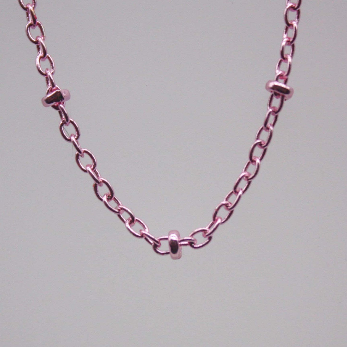 10 feet TARNISH Resistant Free Anti Tarnished SATELLITE Pink Copper Plated Ball Cable Chain - 2.0x1.4mm SOLDER - AT2014SAT