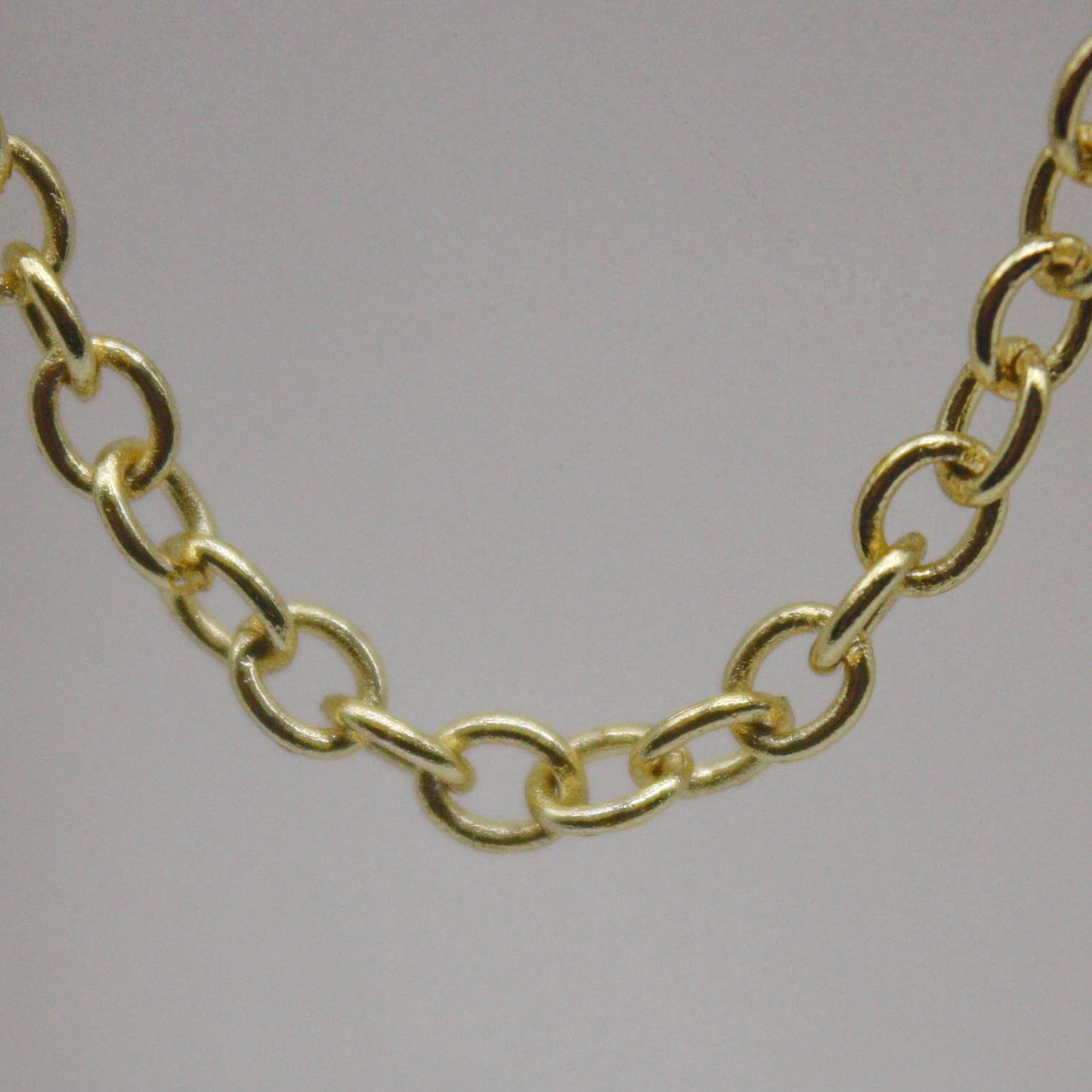 100 Ft Non Tarnish Big Chunky Cable Chain - 18K Gold Plated Round Cable Chain Sturdy SOLDERED Heavy Chain 3X3.5mm 22Gauge 22G - AT335S