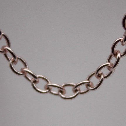 100 Ft Non Tarnish Big Chunky Cable Chain - Rose Gold Plated Round Cable Chain Sturdy SOLDERED Heavy Chain 4X5mm 22Gauge 22G - AT450S