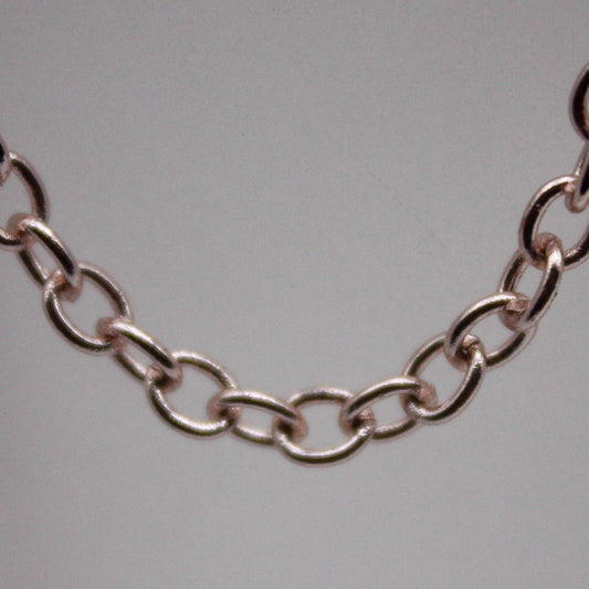 3 Ft Non Tarnish Big Chunky Cable Chain - Rose Gold Plated Round Cable Chain Sturdy SOLDERED Heavy Chain 4X5mm 22Gauge 22G - AT450S