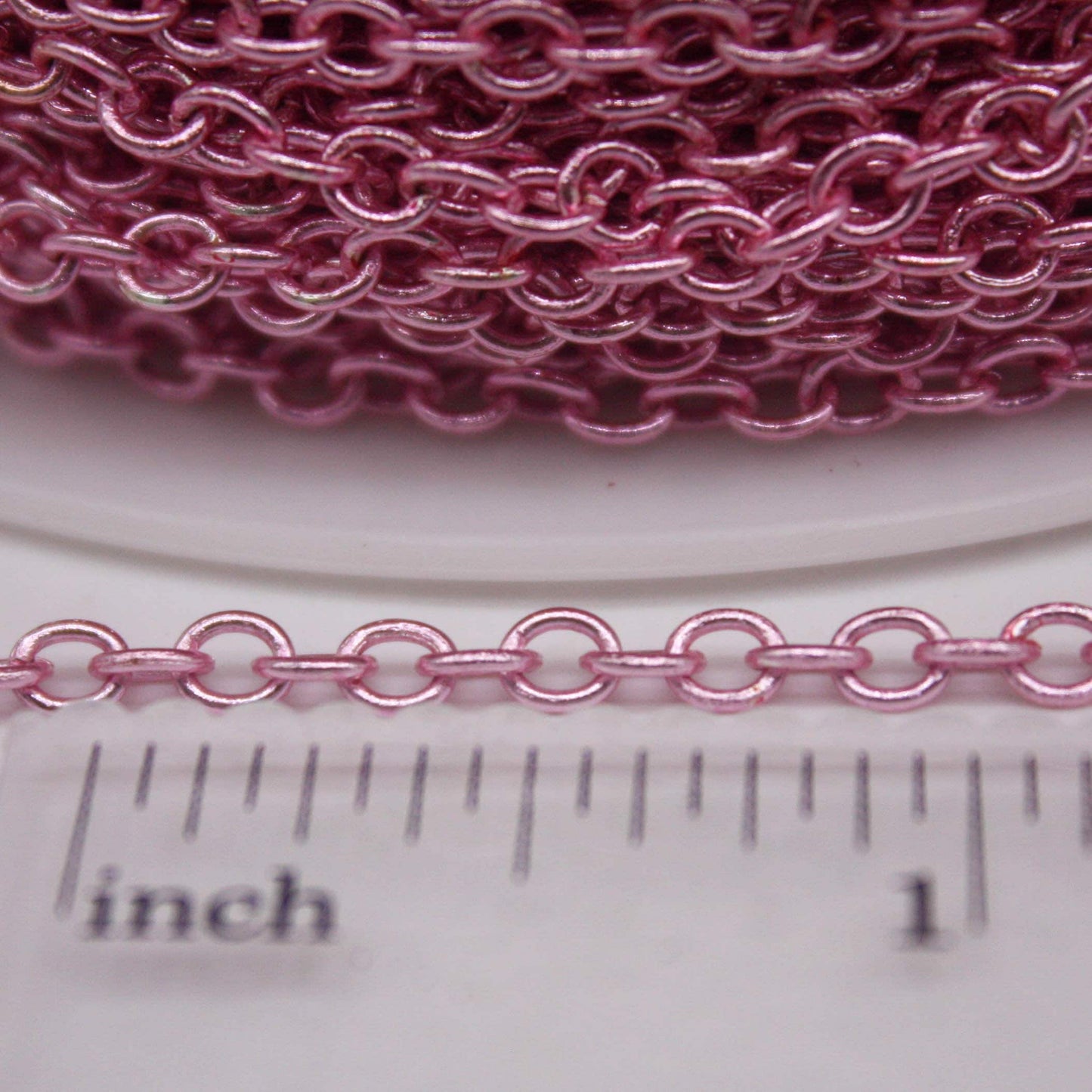 32 Ft Non Tarnish Big Chunky Cable Chain - Pink Copper Plated Round Cable Chain Sturdy SOLDERED Heavy Chain 4X5mm 22Gauge 22G - AT450S