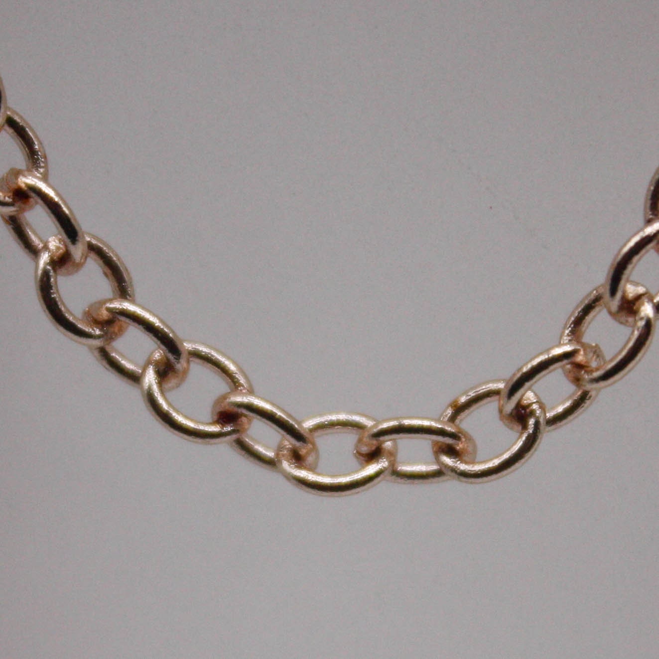 3 Ft Non Tarnish Big Chunky Cable Chain - Champagne Gold Plated Round Cable Chain Sturdy SOLDERED Heavy 4X5mm 22Gauge 22G - AT450S