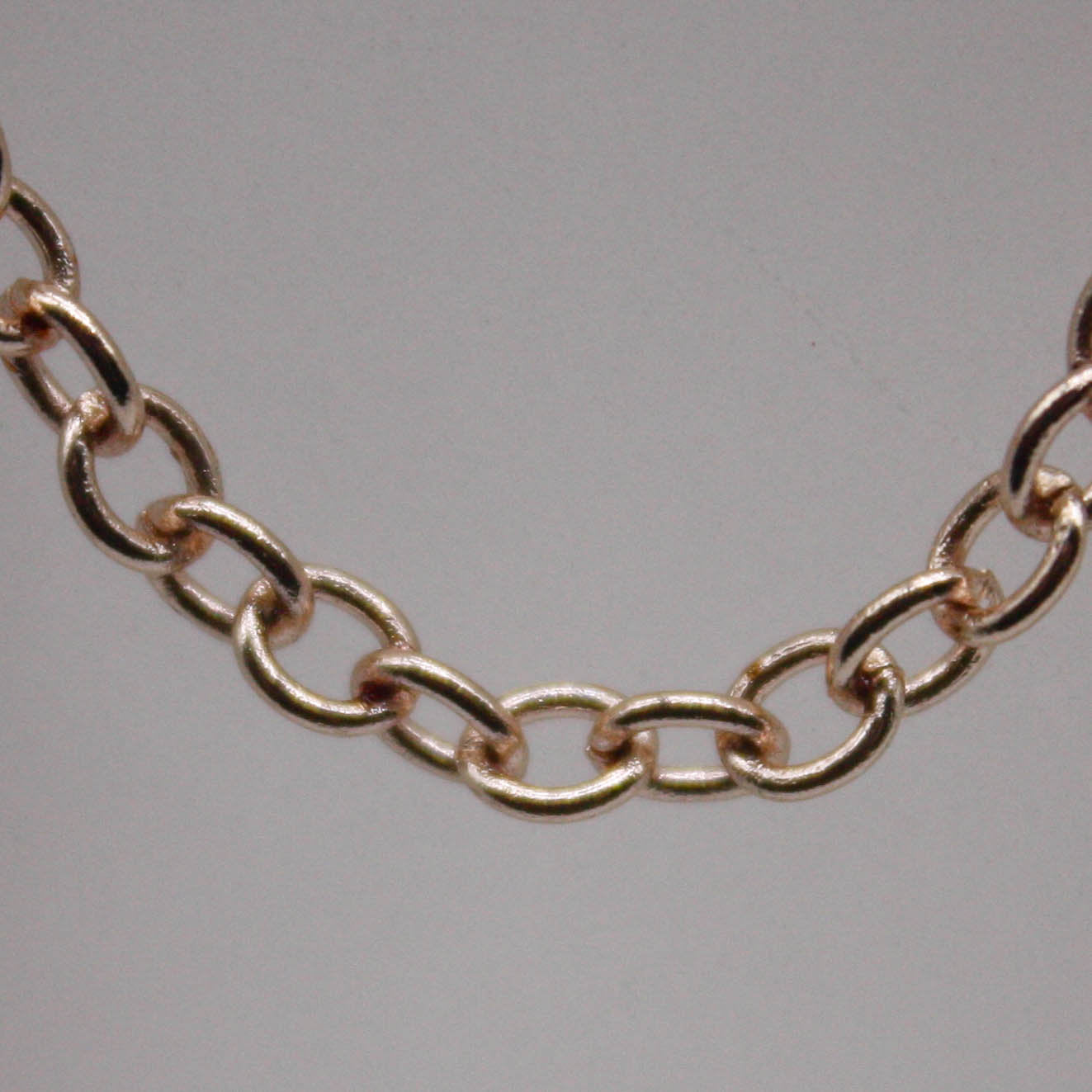100 Ft Non Tarnish Big Chunky Cable Chain - Champagne Gold Plated Round Cable Chain Sturdy SOLDERED Heavy 4X5mm 22Gauge 22G - AT450S
