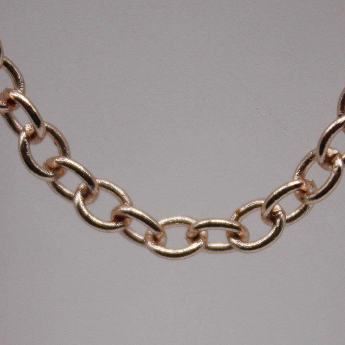 32 Ft Non Tarnish Big Chunky Cable Chain - Champagne Gold Plated Round Cable Chain Sturdy SOLDERED Heavy 4X5mm 22Gauge 22G - AT450S