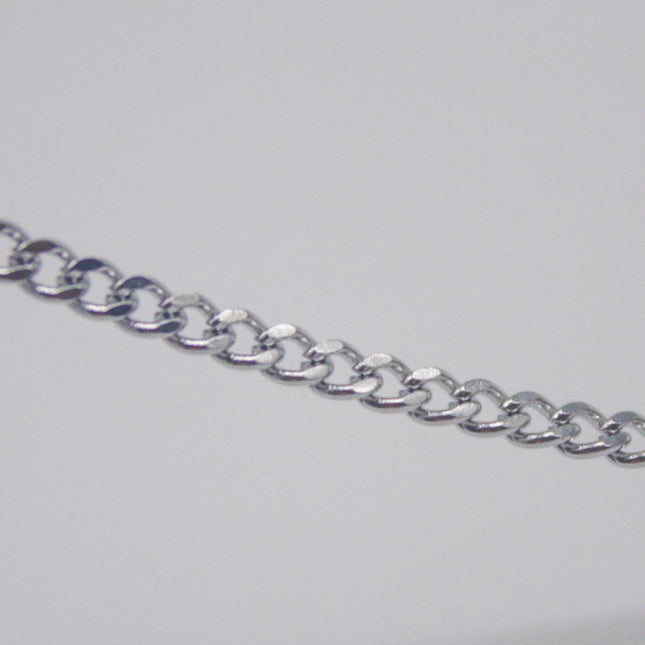 300 feet of Stainless Steel Curb Chain bulk, Diamond Cut Facet, Diamond Cut Edge Curb Chain Necklace Bracelet - 2.0mm width 1.0mm thickness