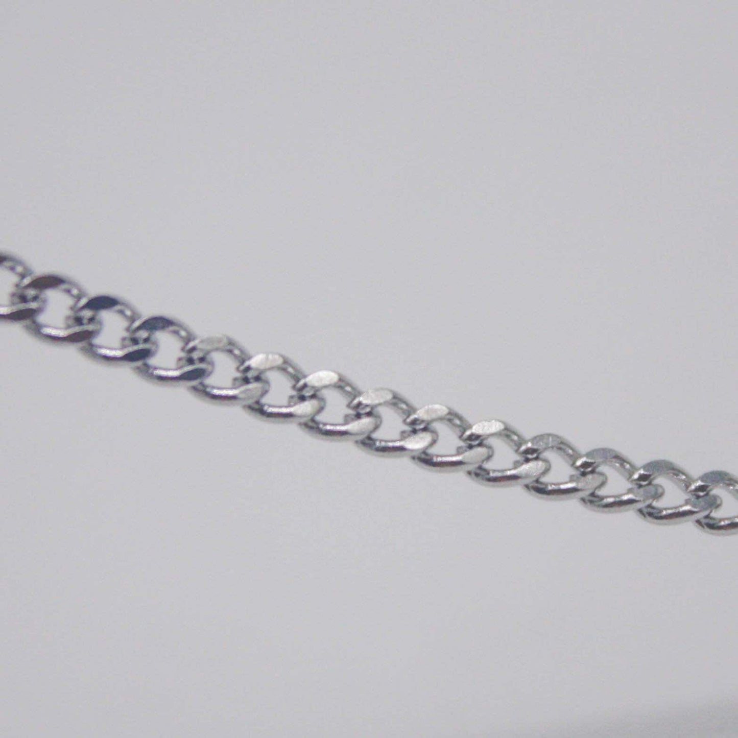 100 feet of Stainless Steel Curb Chain bulk, Diamond Cut Facet, Diamond Cut Edge Curb Chain Necklace Bracelet - 2.0mm width 1.0mm thickness
