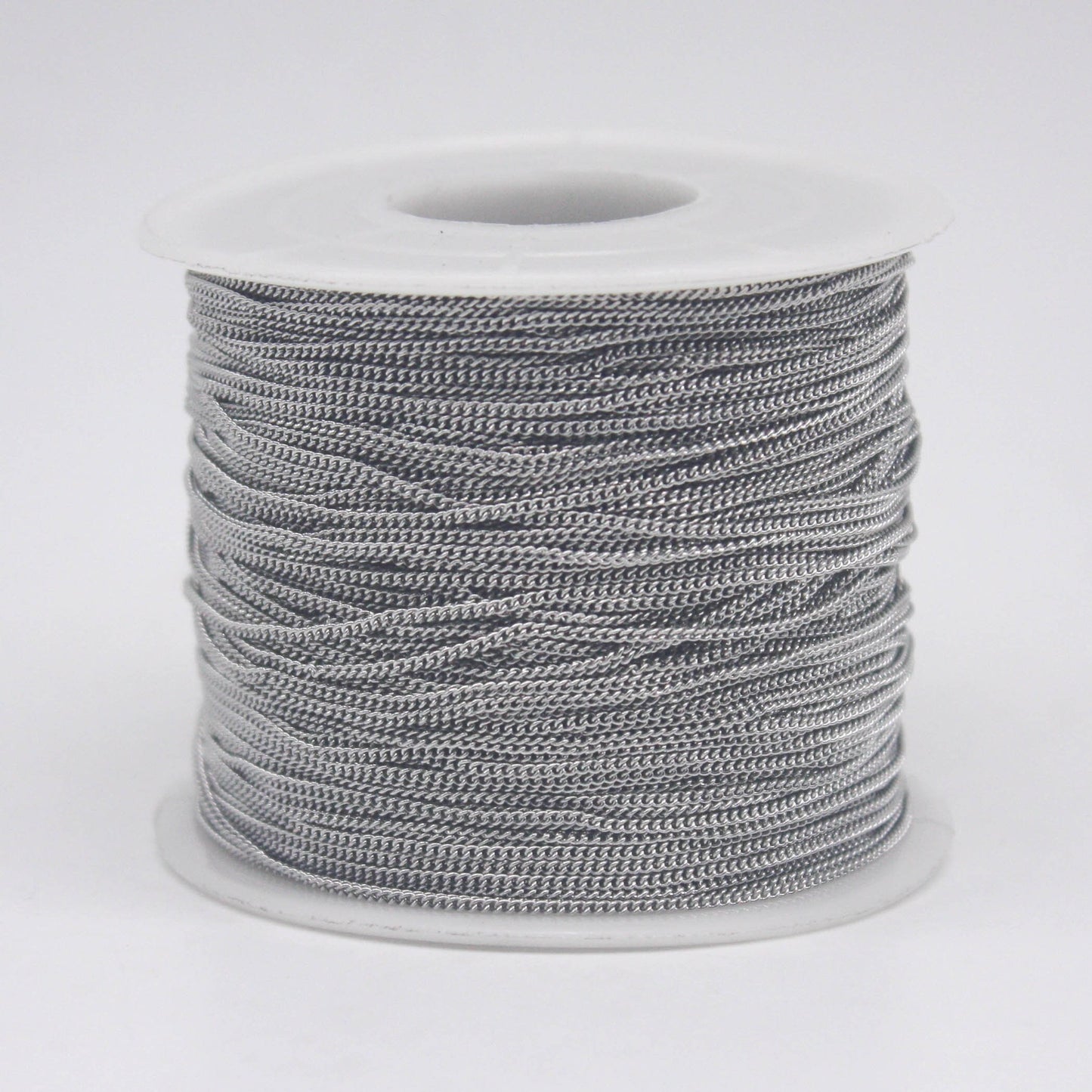 30 Ft Stainless Steel SOLDERED MICRO Tiny Curb chain - 1.0mm Width Soldered Link Surgical Stainless Steel 316L Sturdy tiny curb chain