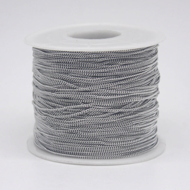 30 Ft Stainless Steel SOLDERED MICRO Tiny Curb chain - 1.0mm Width Soldered Link Surgical Stainless Steel 316L Sturdy tiny curb chain