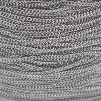 300 feet Stainless Steel SOLDERED MICRO Tiny Curb chain - 1.0mm Width Soldered Link Surgical Stainless Steel 316L Sturdy tiny curb chain