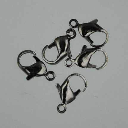 100 pcs of Gunmetal over iron lobster claw clasp 12mm - LOB12I
