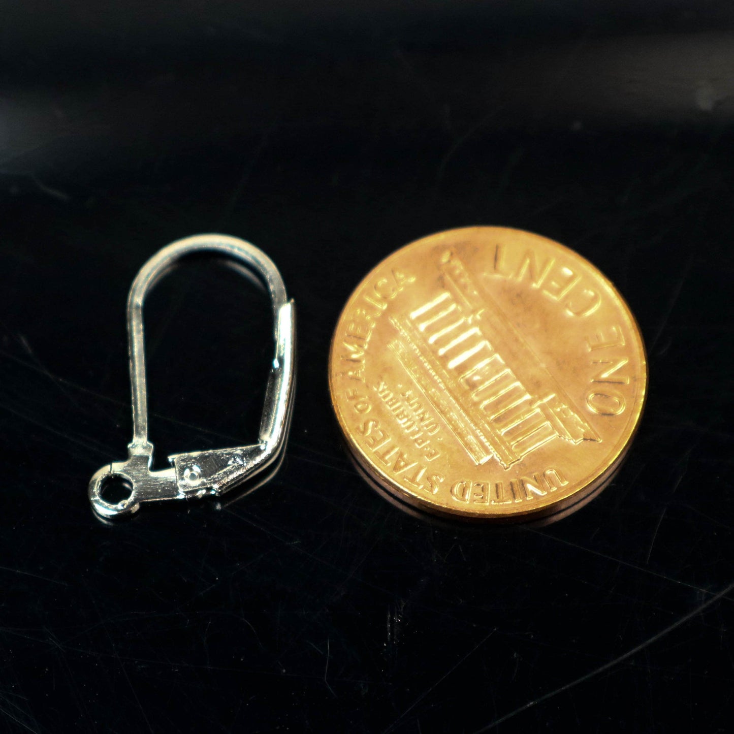 50 Pcs of Sterling Silver Plated LONG D Lever back Earrings Earwire - 10.5X19mm - Ship from California USA