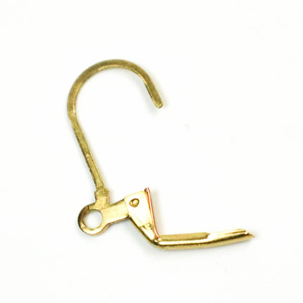 50 Pcs of Gold Plated LONG D Lever back Earrings Earwire - 10.5X19mm