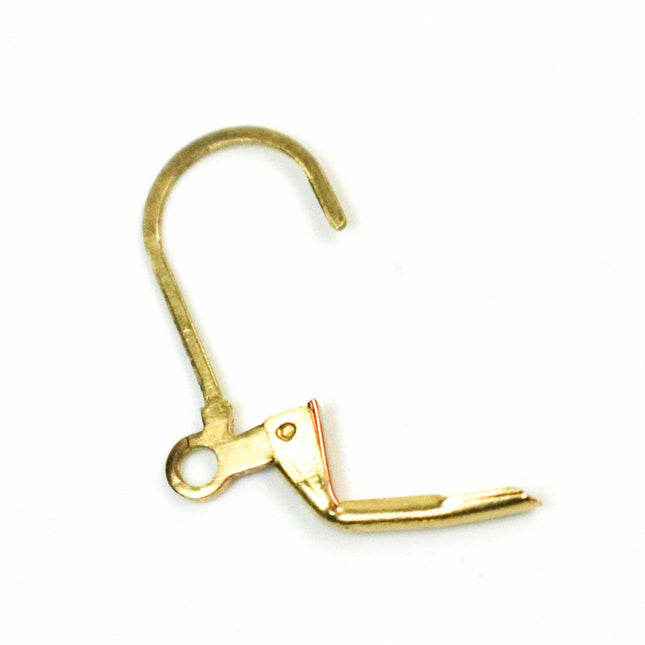 50 Pcs of Gold Plated LONG D Lever back Earrings Earwire - 10.5X19mm