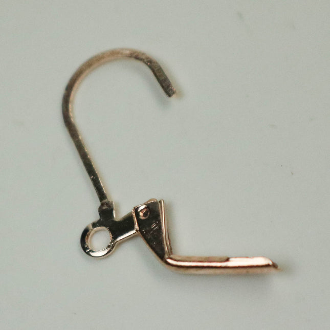 50 Pcs of Champagne (Pinky) Gold Plated LONG D Lever back Earrings Earwire - 10.5X19mm