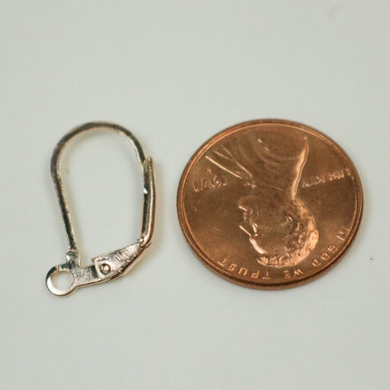 50 Pcs of Champagne (Pinky) Gold Plated LONG D Lever back Earrings Earwire - 10.5X19mm