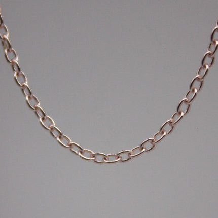 32 feet TARNISH Resistant Free Anti Tarnished Rose Gold Plated Plain Cable Chain - 2.0x1.4mm SOLDER - Soldered Link - AT2014S