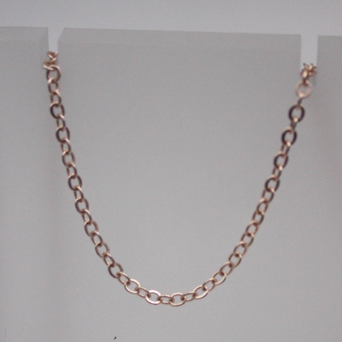 32 feet TARNISH Resistant Free Anti Tarnished Champagne (Pinky) Gold Plated Plain Cable Chain - 2.0x1.4mm SOLDER - Soldered Link - AT2014S