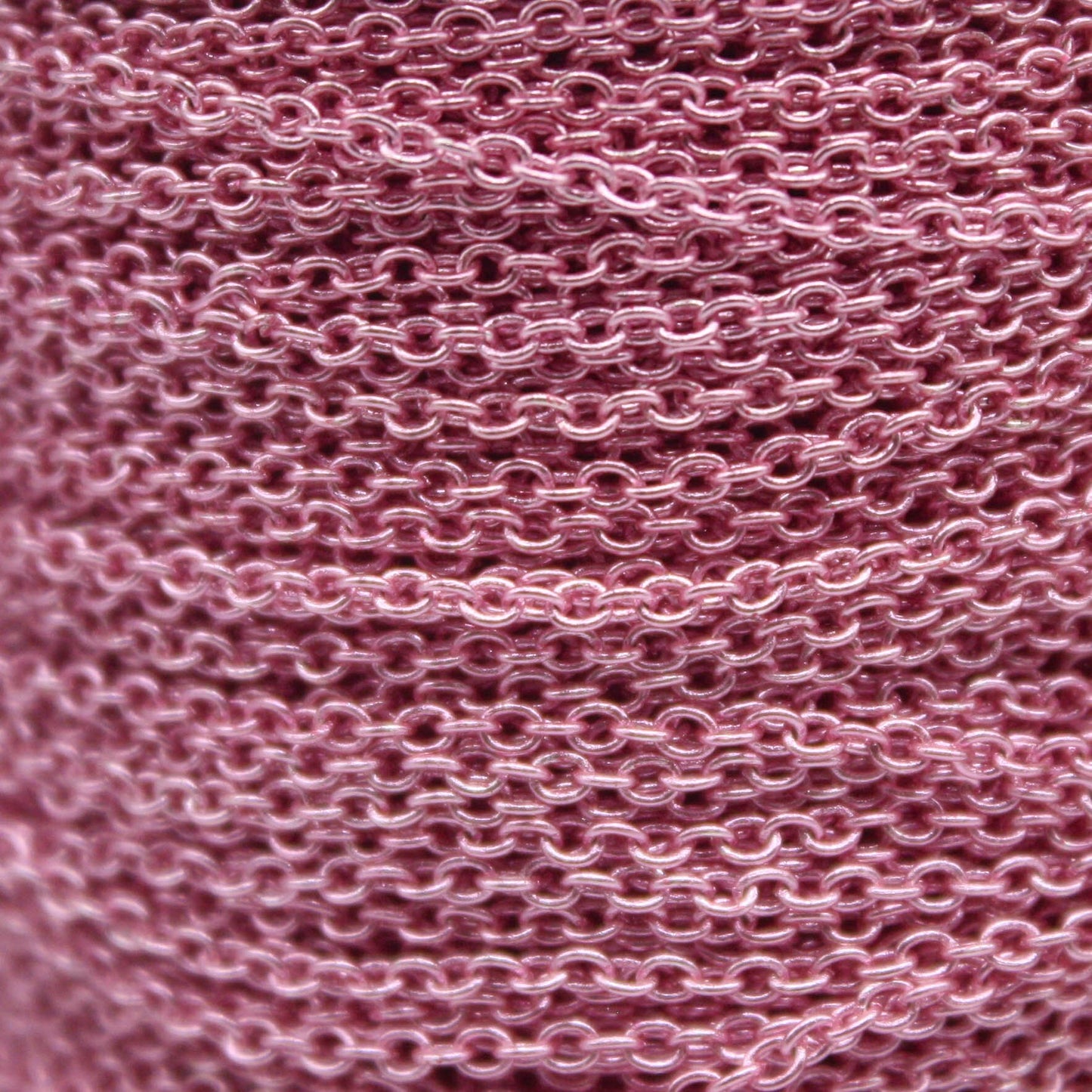 10 Ft. Non Tarnish Soldered Cable Chain - Pink Copper Plated Plain Cable Chain - 2.0x1.4mm SOLDER - Soldered Link - AT2014S
