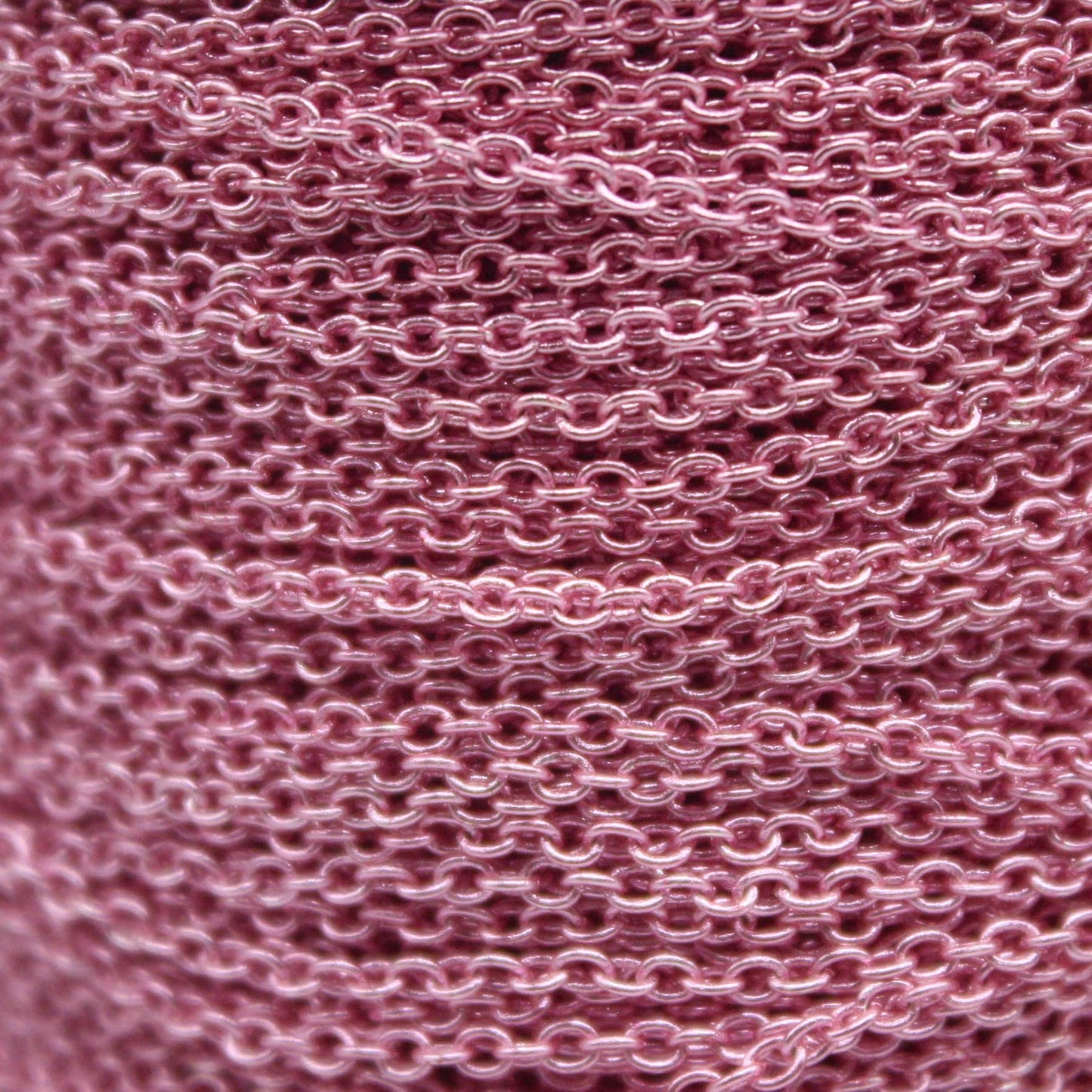 3 Ft. Non Tarnish Soldered Cable Chain - Pink Copper Plated Plain Cable Chain - 2.0x1.4mm SOLDER - Soldered Link - AT2014S