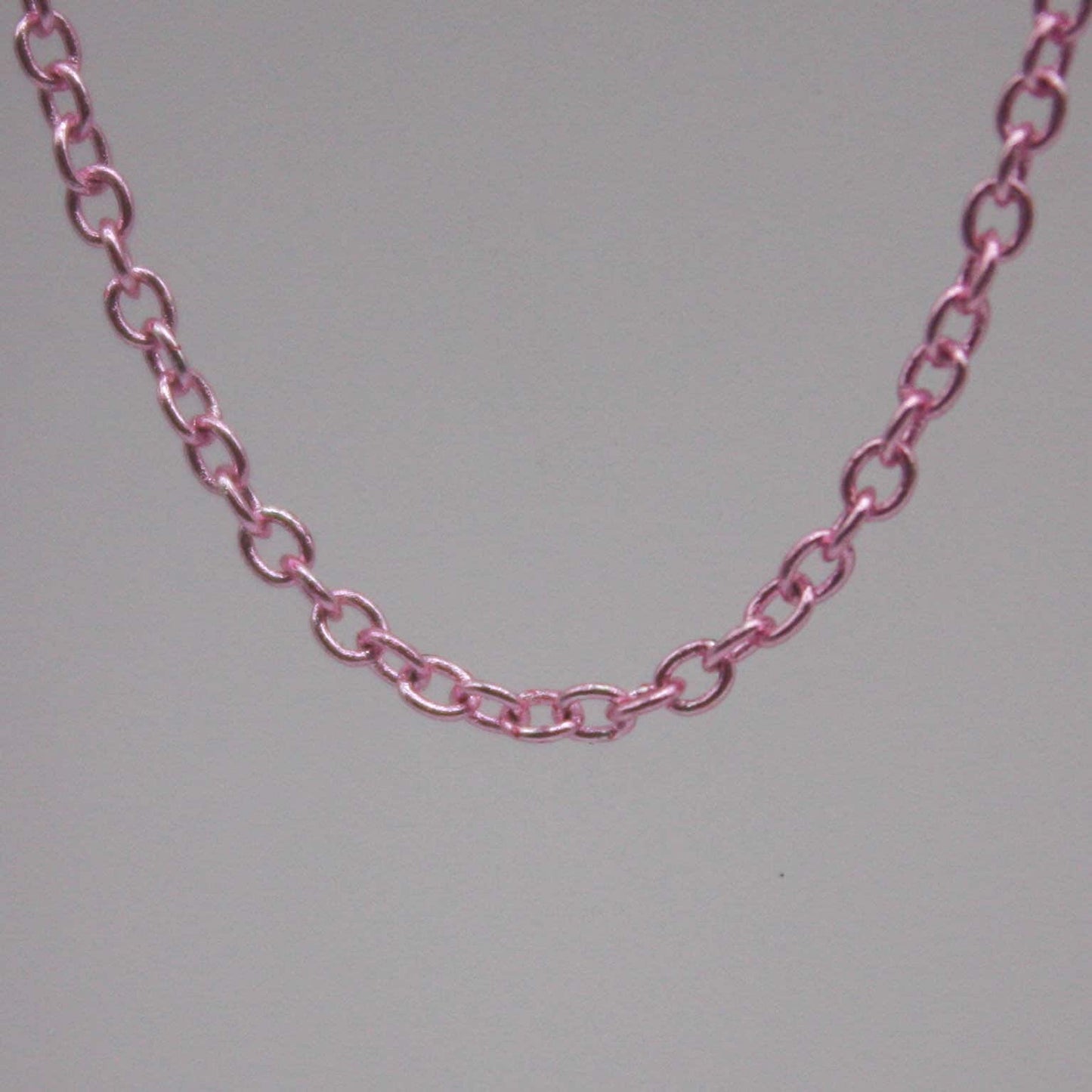 3 Ft. Non Tarnish Soldered Cable Chain - Pink Copper Plated Plain Cable Chain - 2.0x1.4mm SOLDER - Soldered Link - AT2014S