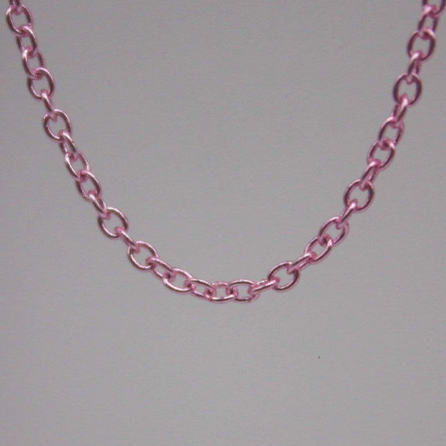 100 Ft. Non Tarnish Soldered Cable Chain - Pink Copper Plated Plain Cable Chain - 2.0x1.4mm SOLDER - Soldered Link - AT2014S