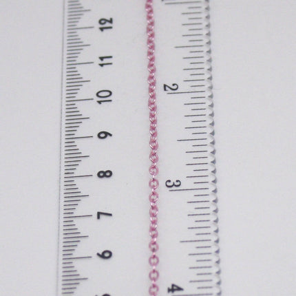 NEWnew 3 feet TARNISH Resistant Tarnish FREE Anti Tarnished Pink Copper Micro Flat Chain - 3x1.7mm SOLDER - little Oval Small Soldered