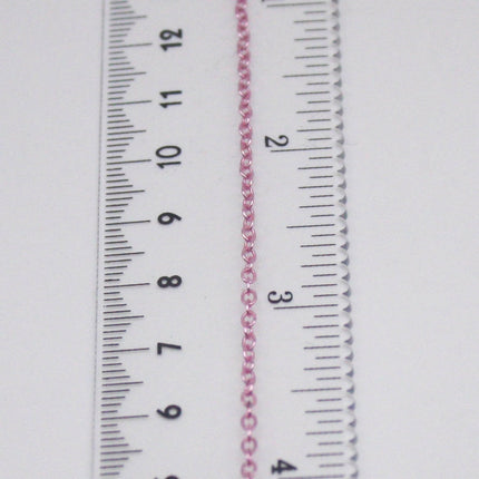 32 Ft Non Tarnish Flat Cable Chain - Pink Copper Micro Flat Chain - 3x1.7mm SOLDER - Anti Tarnish Free Resistant Soldered - AT317F