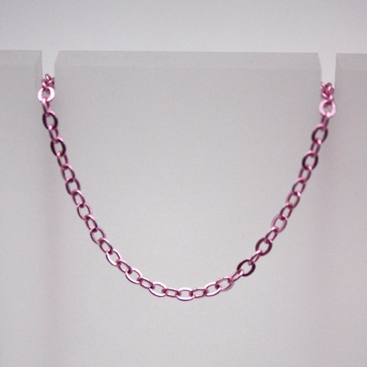 NEWnew 3 feet TARNISH Resistant Tarnish FREE Anti Tarnished Pink Copper Micro Flat Chain - 3x1.7mm SOLDER - little Oval Small Soldered