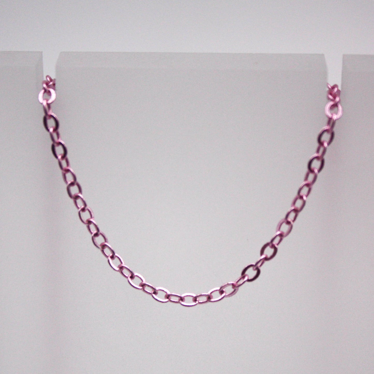 10 feet TARNISH Resistant Tarnish FREE Anti Tarnished Pink Copper Micro Flat Chain - 3x1.7mm SOLDER - little Oval Small Soldered - AT317F